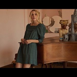 Serene Dress Evergreen Winter Ditsy